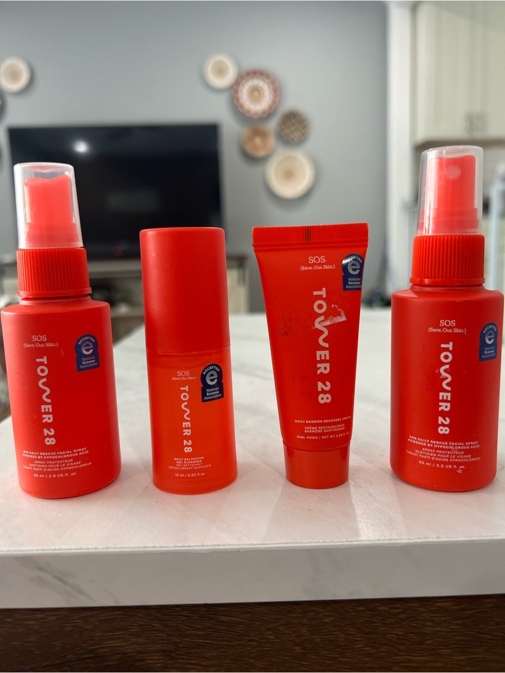 Tower 28 SOS Skincare Set in Bright Red